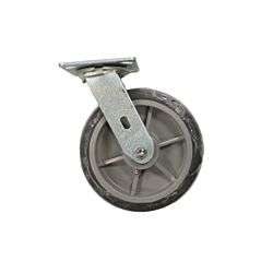 8in x 2in W Crowned TPR Rubber Caster Caster & Wheels (For Drywall Carts)