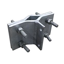 Phoenix 4in to 8in Round Leg Safety Climb Bracket Top and Bottom Galvanized with Hardware