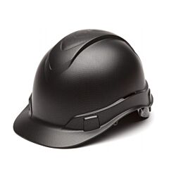 Cap Style Hard Hat 4-Point Standard Ratchet - Black Graphite Pattern 16/Ctn